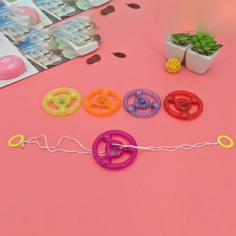 Mary Brain Toy Glow Flywheel Whistle Pull Line Flywheel Mainan Edukasi Portable