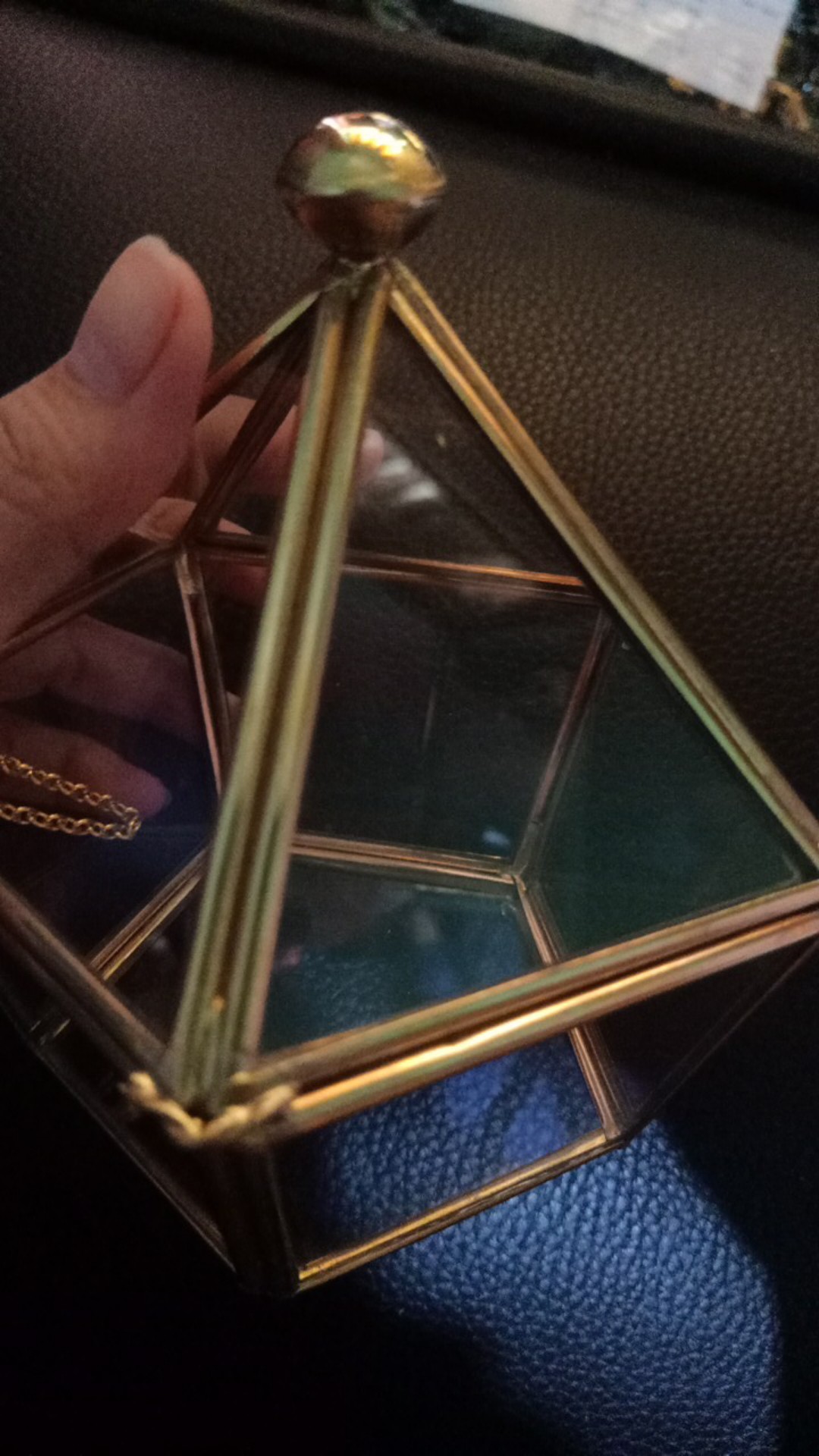 Terrarium geometric wedding ring glass box hiasan  tempat 