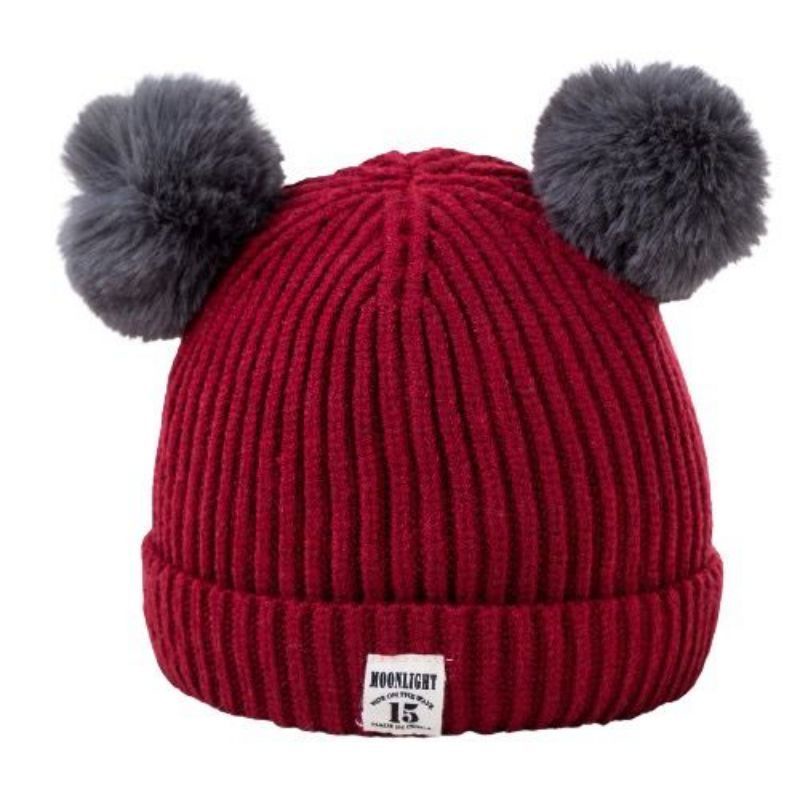 Topi kupluk rajut anak bayi pom pom premium |fashion