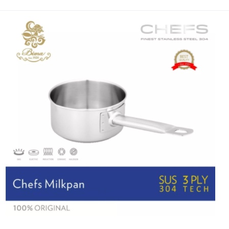 Milk Pan Bima Stainless 14cm Panci Susu Bima BP1900814 Bima Sauce Pan Mpasi SUS 304 Food Grade