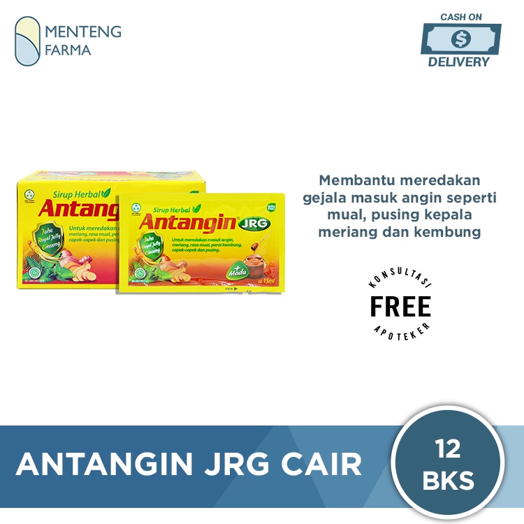 Antangin JRG Cair 12 Sachet - Sirup Masuk Angin, Meriang, Mual, Pusing