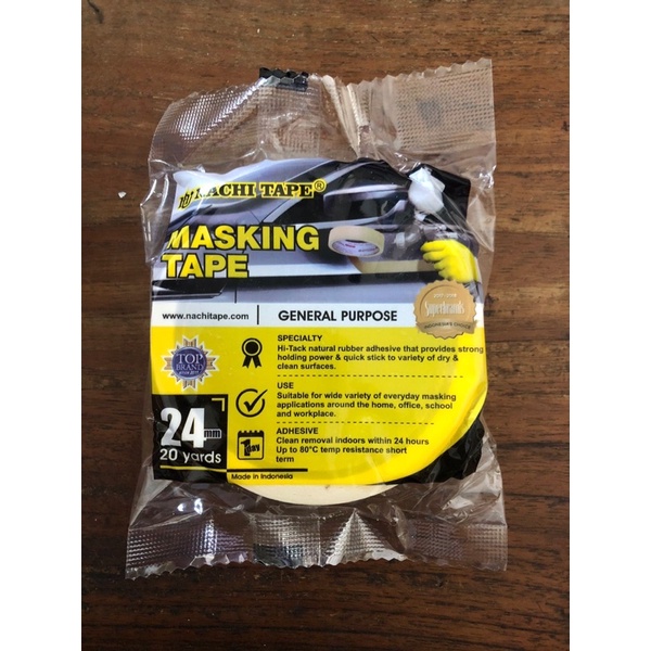 

Lakban Kertas Masking Tape 1 inch 24mm 18 meter