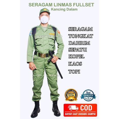 COD !! SERAGAM LINMAS KANCING DALAM /BAJU HANSIP FULLSHET