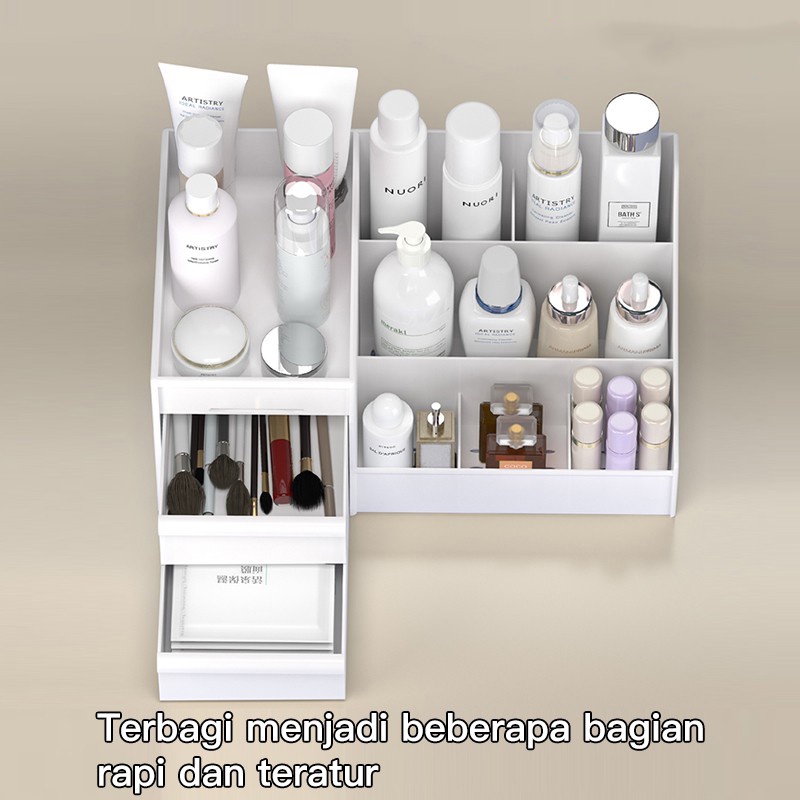 Make Up Storage Organizer Box Skincare Kotak Penyimpanan Rak Kosmetik/ Produk Perawatan Kulit Meja Rias Tempat Lipstik