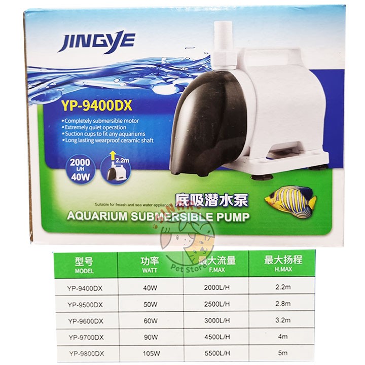 JINGYE YP 9400 DX Submersible Pump/Pompa dalam Aquarium Kolam