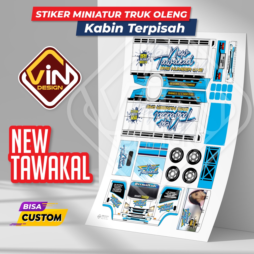 Stiker Miniatur Truk Oleng (New Tawakal)