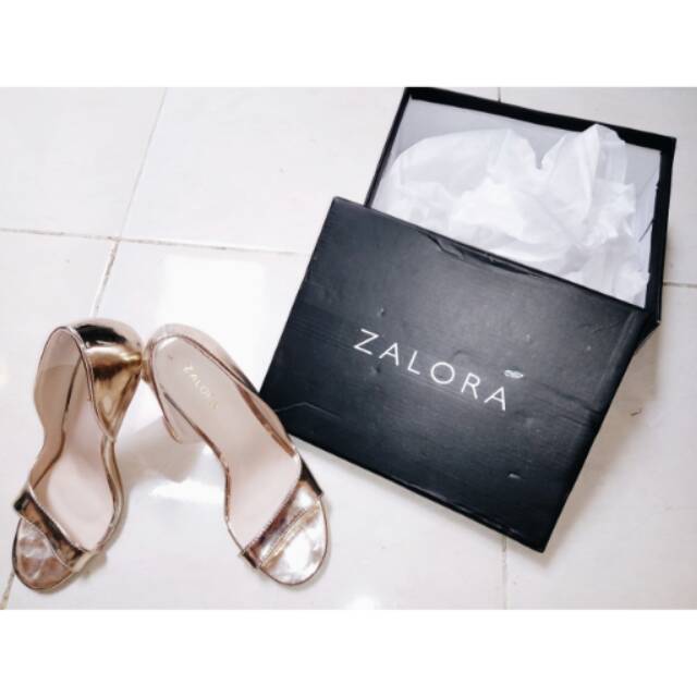 Zalora gold high heels
