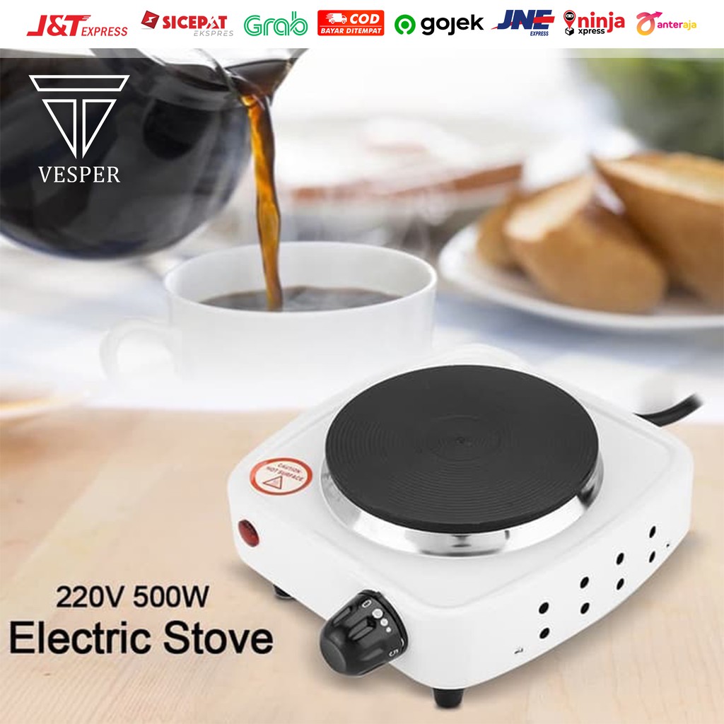 Promo Kompor Listrik Mini Portable 500Watt 1000Watt / Electric Stove Induksi / Hot Plate Coffee Tea