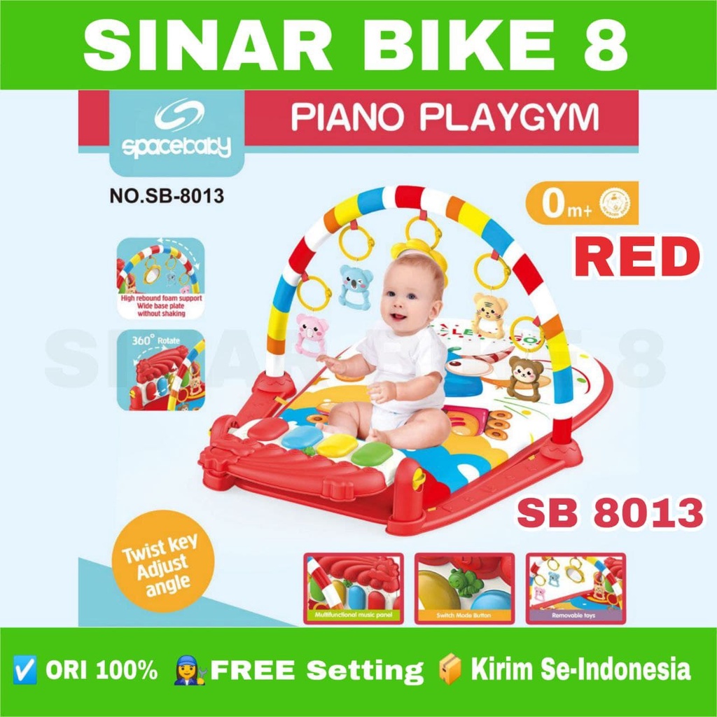 Matras Mainan Piano Baby Gym Musik Set SPACEBABY SB 8013 PIANO PLYGYM