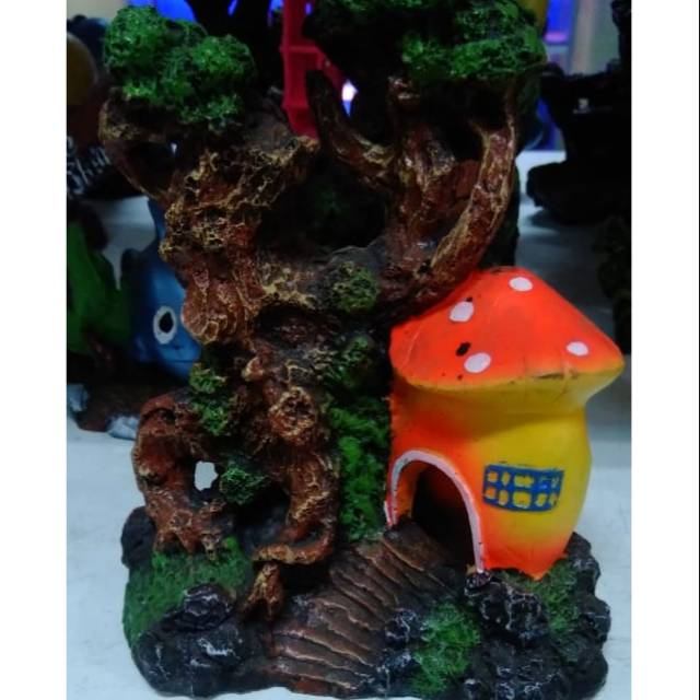 Hiasan aquarium jamur