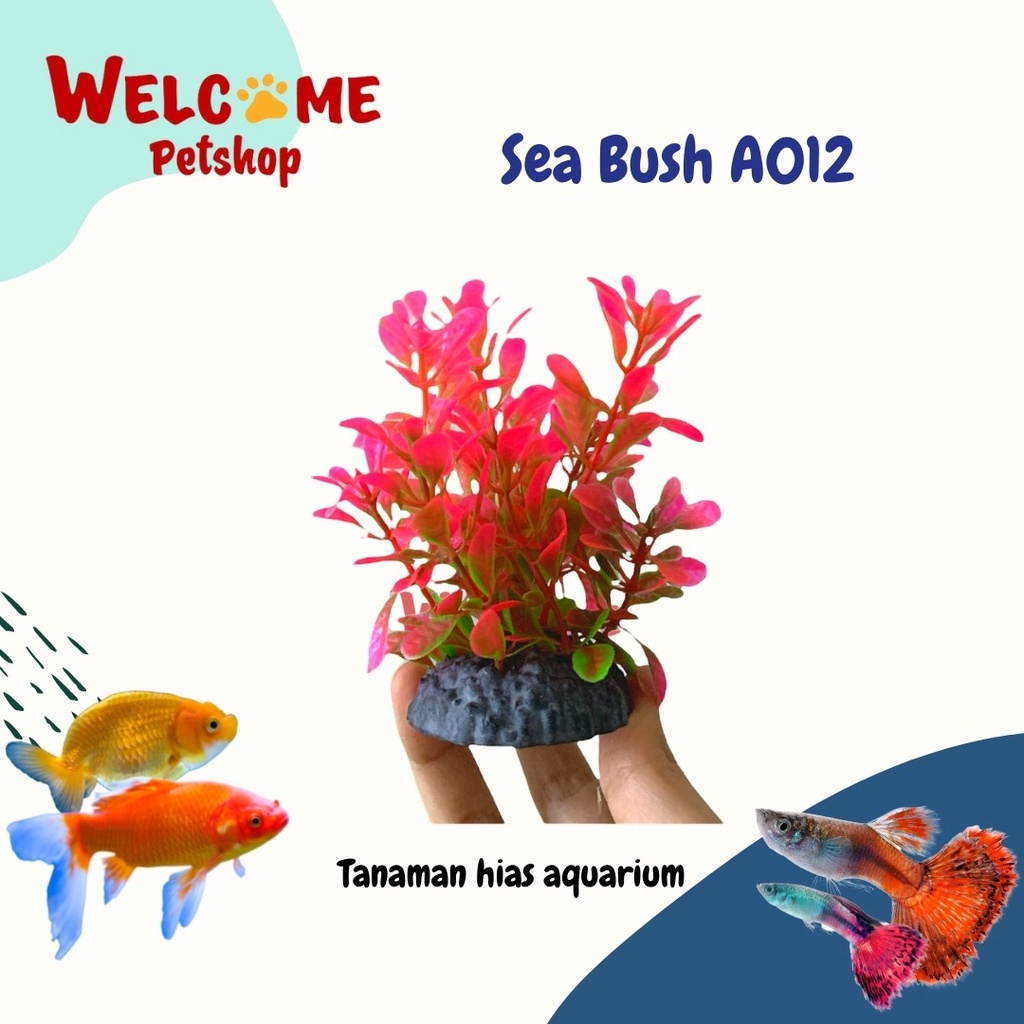 Sea Bush A012 / Hiasan Bunga Tanaman Aquarium / Aksesoris Aquarium