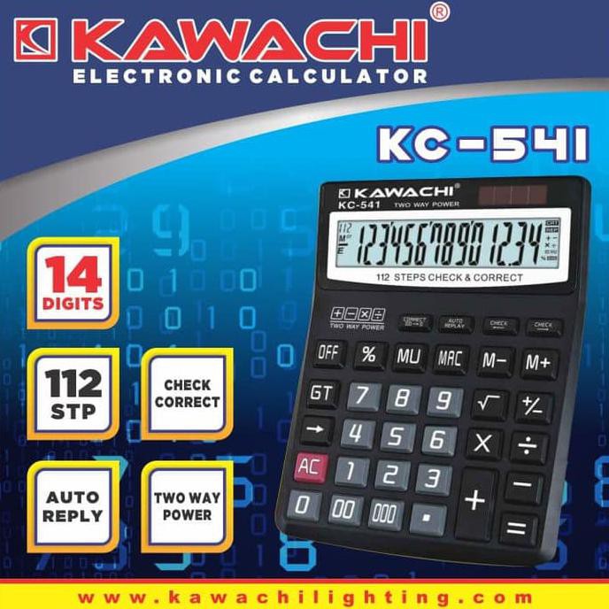 

Siap Kirim Kalkulator 14Digit Kc-541 Kawachi - Hitam Ayo Order