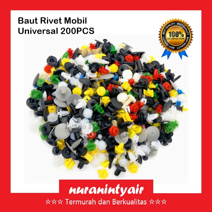 SET PAKET 160pcs Baut Rivet Mobil Universal Murklip Bemper Dashboard