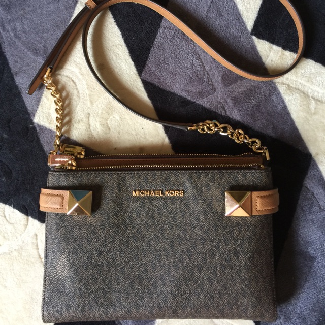 Authentic MK Michael Kors Karla Signature Brown sling bag
