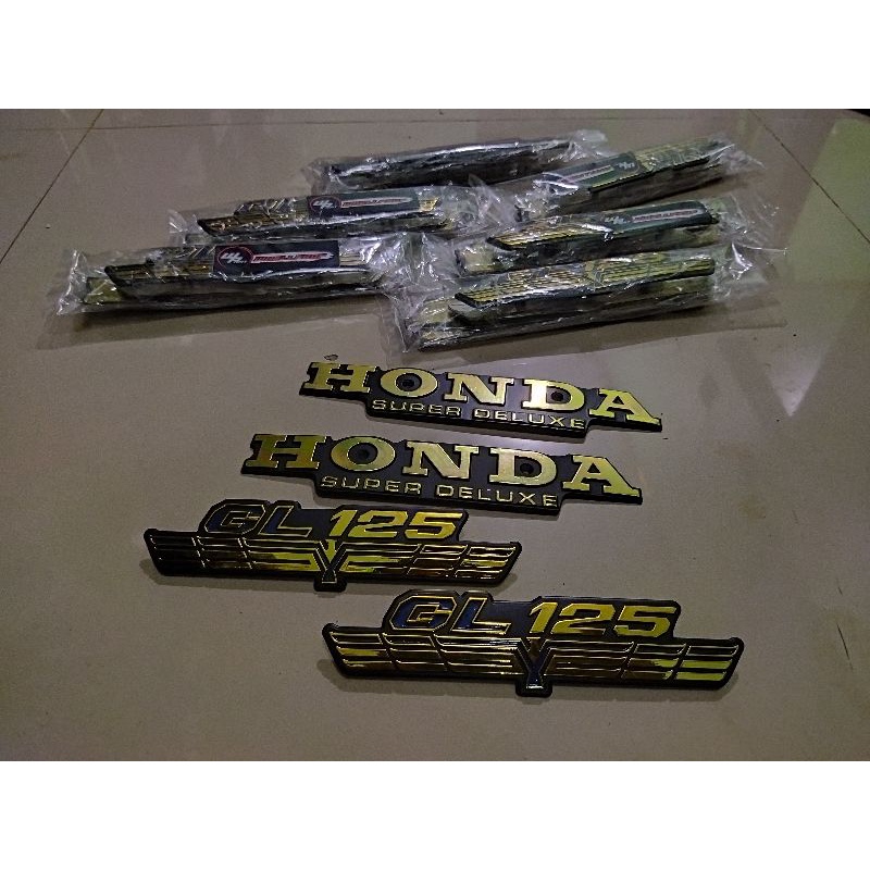 emblem tangki GL100 emblem tangki GL125 emblem tangki GL100 mirip ori emblem tangki bisa ditekuk emb