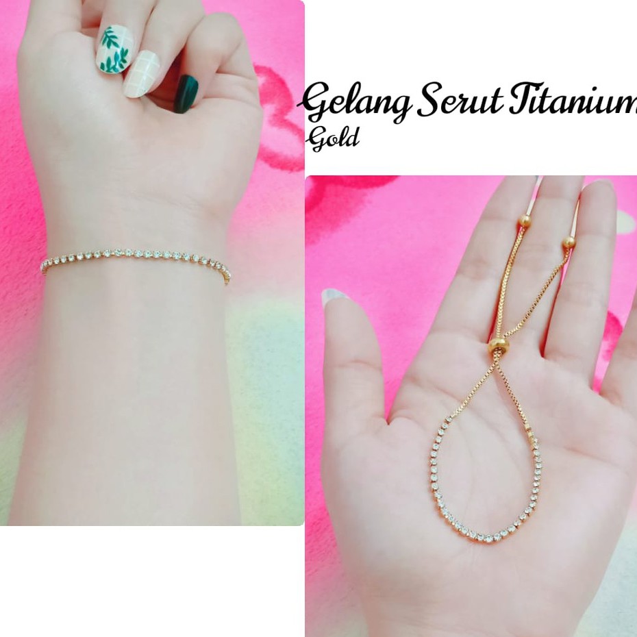 GELANG TANGAN SERUT TITANIUM TERMURAH - 916