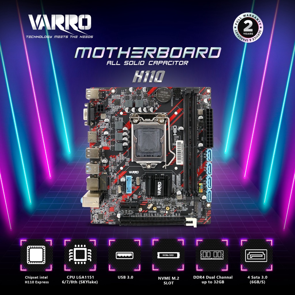 MOTHERBOARD VARRO H110-R4 PRIME SOCKET 1151 DDR4