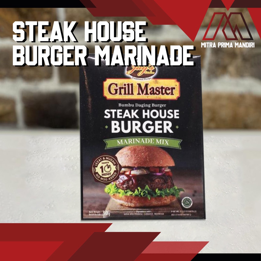 

GRILL MASTER STEAK HOUSE BURGER MARINATED / MARINASI BEEF STEAK 30GR