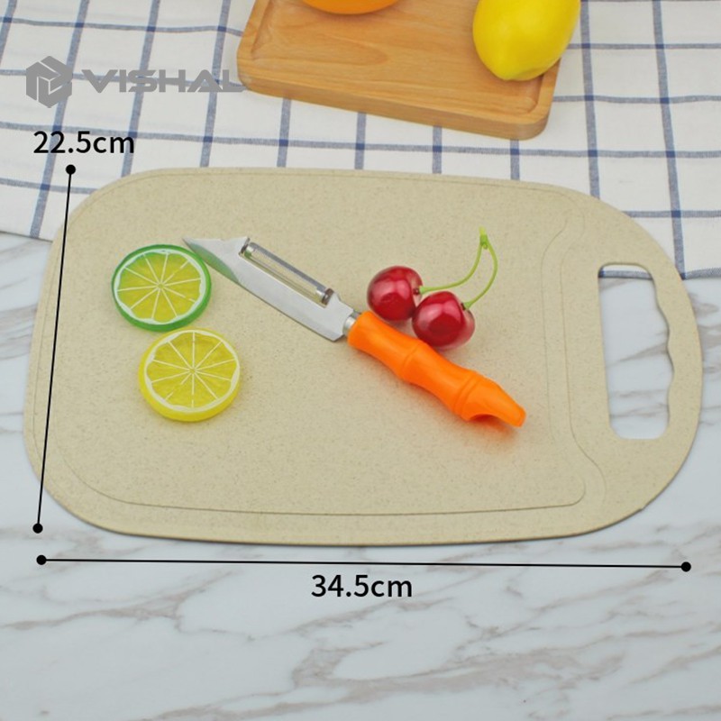 VISHAL Talenan Bahan Jerami Gandum Cutting Board/ Alat Dapur Talenan Jerami Gandum Pengiriman Acak