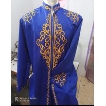 jubah luaran bordir pria muslim pengantin khatib ustad pengantin pre order