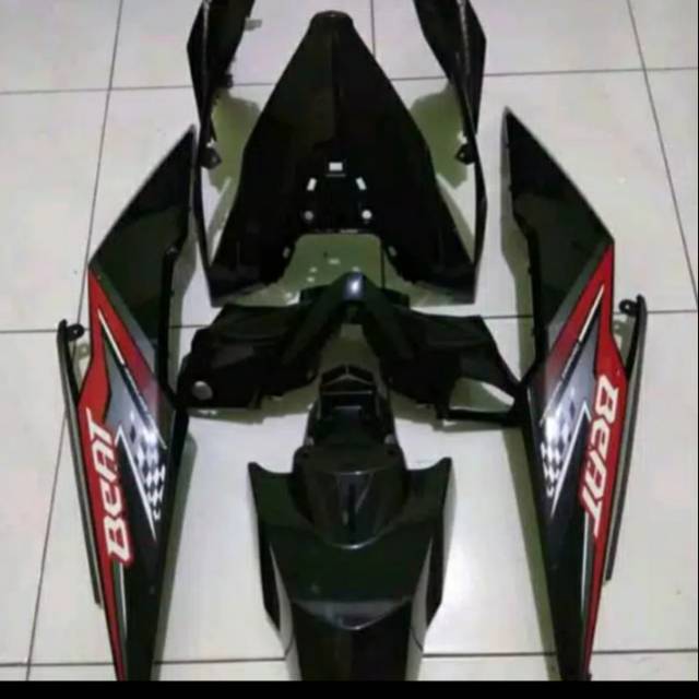 Full set paketan body halus beat new fi 2017-2018 hitam