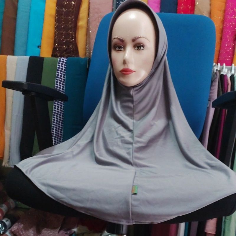 Jilbab Instan Oval  asri collection81-Abu sdg