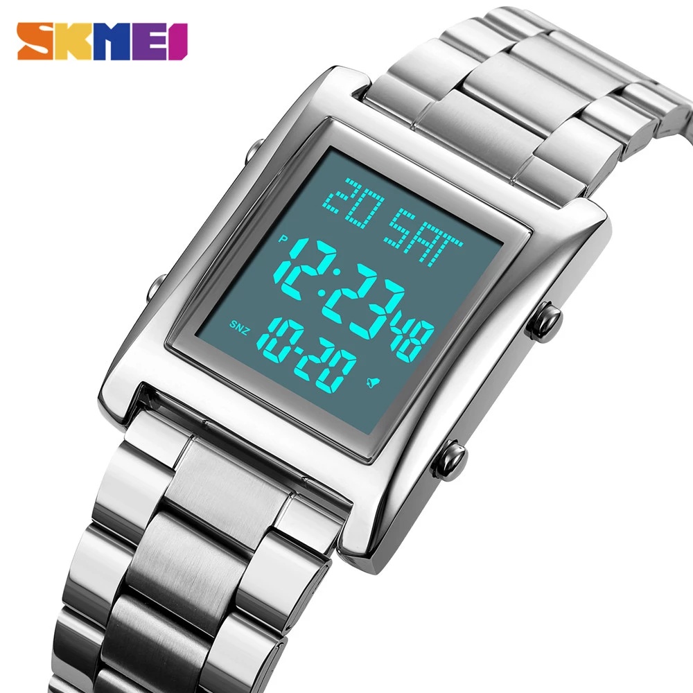 Jam Tangan Pria SKMEI 1812 Men Dual Time Jam Tangan Digital SKMEI Stainless Steel