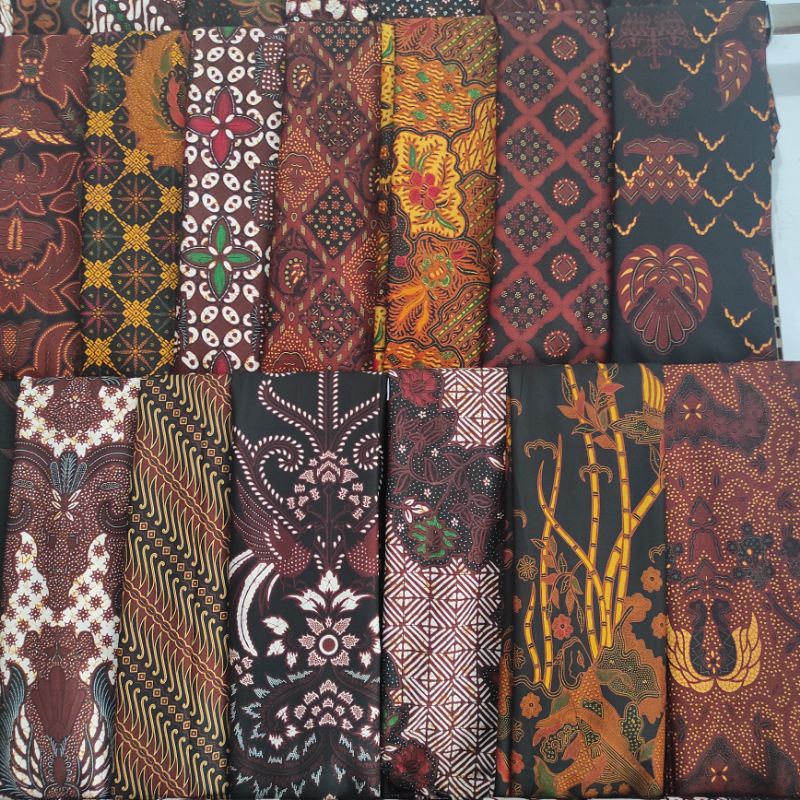 KAIN BATIK HALUS WARNA HITAM COKLAT / KAIN JARIK ALUSAN Kebat