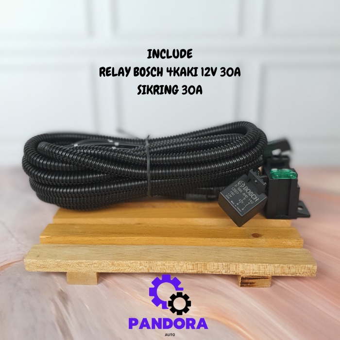 KABEL RELAY LAMPU TEMBAK MOBIL 2 LAMPU SOROT BAJA LASER RELAY BOSCH