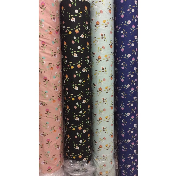 kain katun jepang motif bunga kecil/katun japang