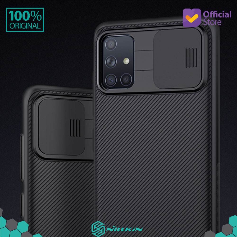 Case Samsung Galaxy A71 Nillkin CamShield Camera Cover Slide Casing - Black