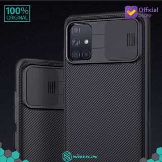 Case Samsung Galaxy A71 Nillkin CamShield Camera Cover Slide Casing - Black