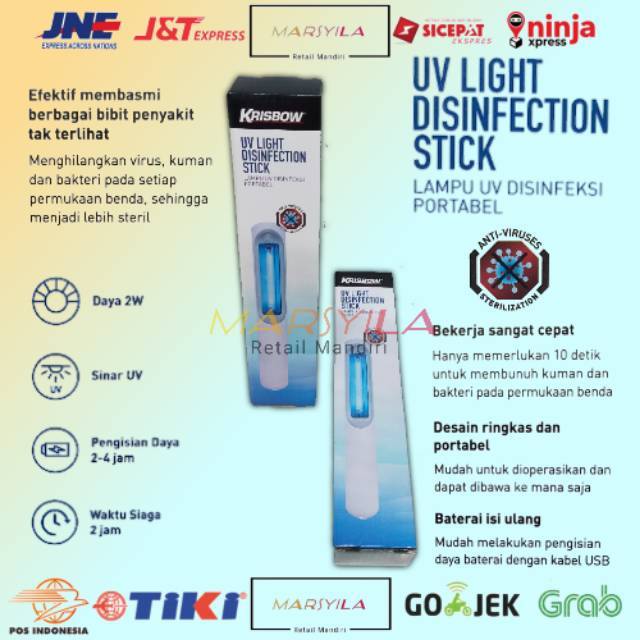 Lampu UV Sterilizer Stick Portable Krisbow