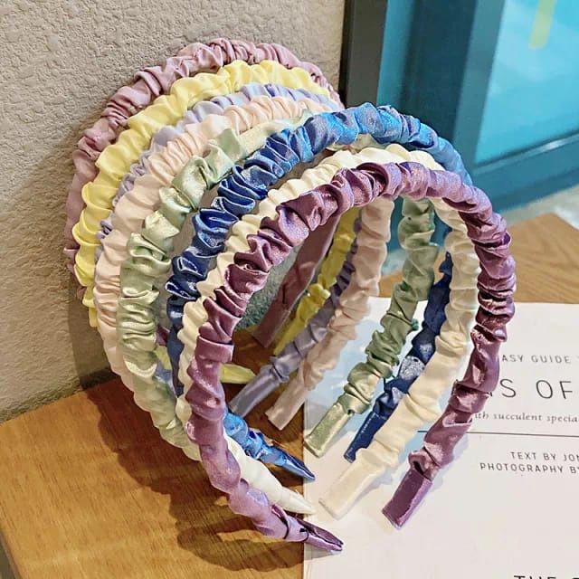 Bando Scrunchies H301 Headband Korea Pastel Sifon Bando Korea Kerut Bandana ACC