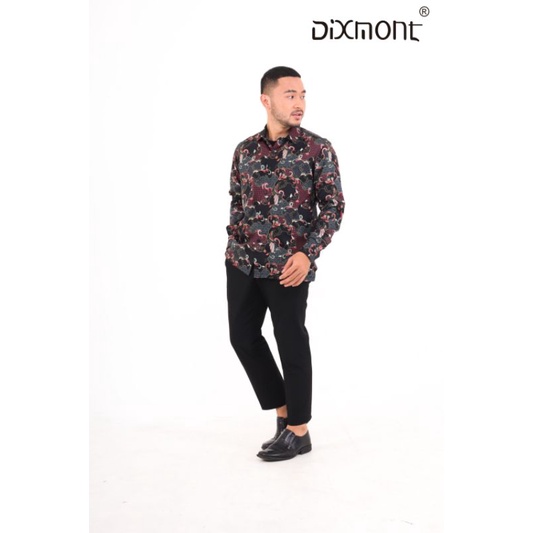 Dixmont Kemeja Pria Batik Panjang Hem BL00921