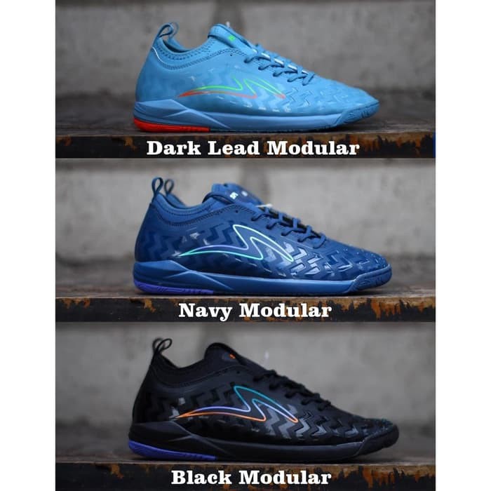 Sepatu futsal specs murah Cyanide Galaxy Dark Lead Modular