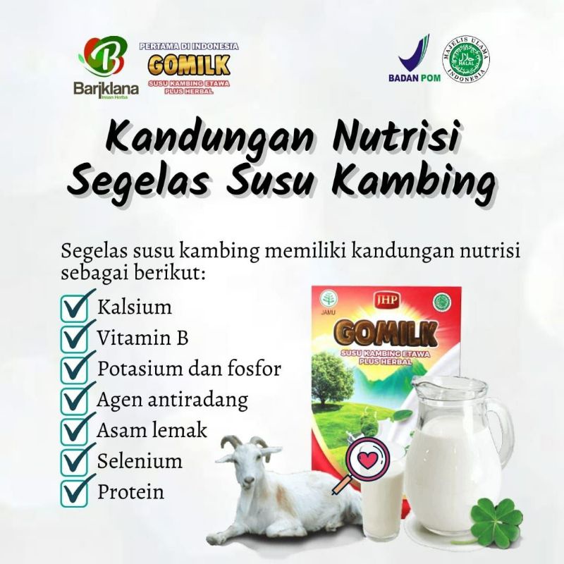 

GOMILK SUSU KAMBING ETAWA PLUS HERBAL