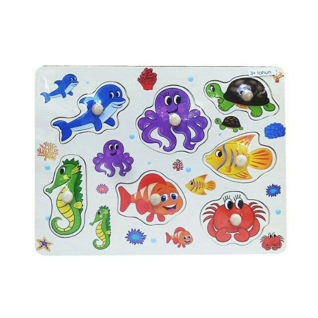 PUZZLE PIN NAIL HEWAN LAUT / SERANGGA -  SEA ANIMALS / INSECT