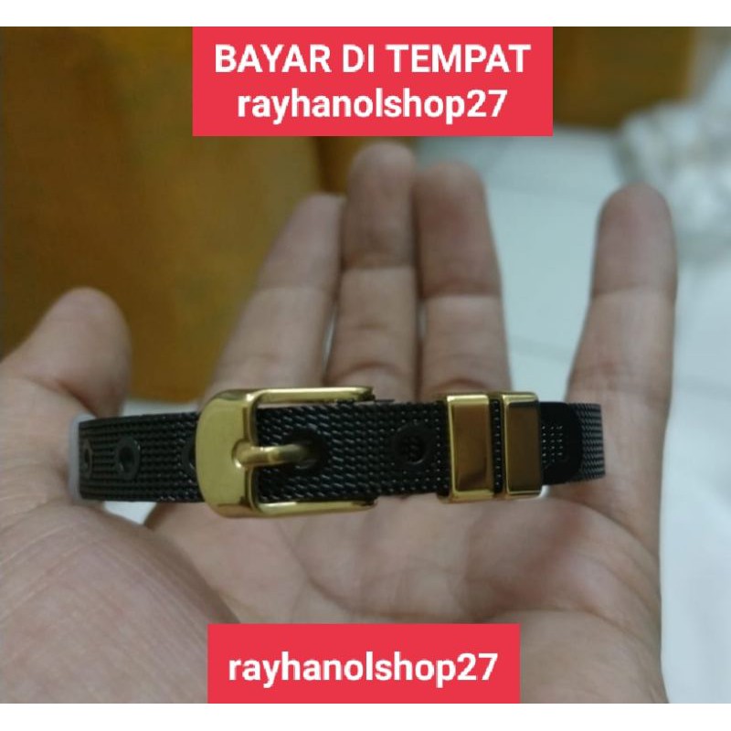 GELANG TANGAN WANITA TITANIUM MOTIF TERBARU ANTI KARAT