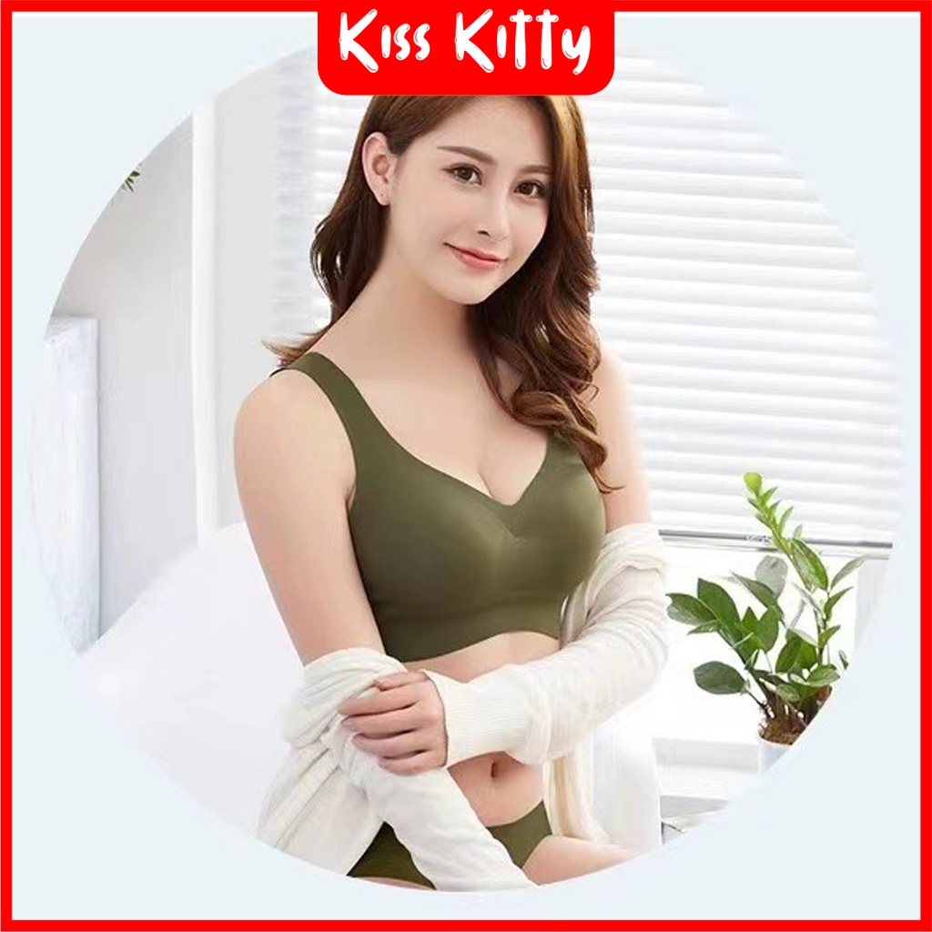 Pakaian Dalam Wanita Push up Bra Seamless Sport bra Tanpa Kawat Jepang Jogging Yoga Lembut