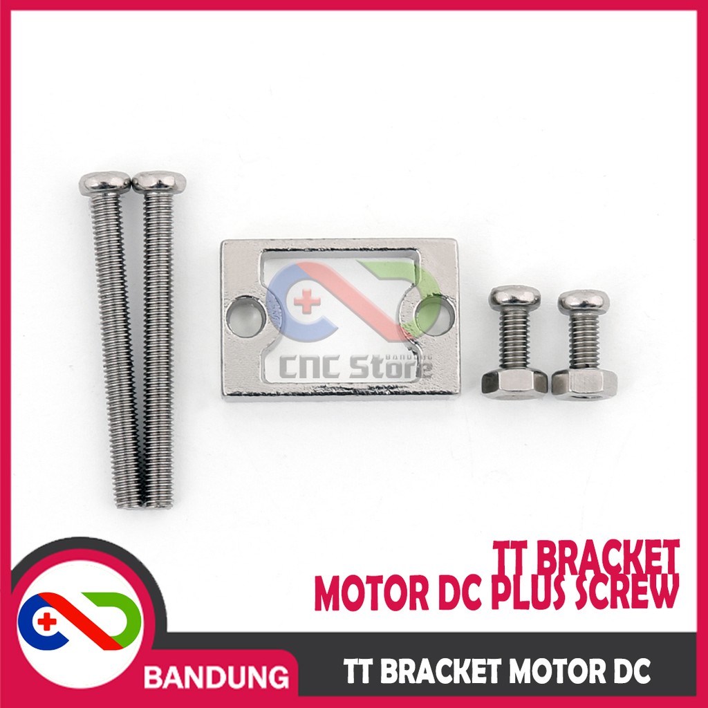 TT BRACKET MOTOR DC ALLUMUNIUM ALLOY SMART CAR WITH SCREW HOLDER MOTOR DC GEARBOX KUNING