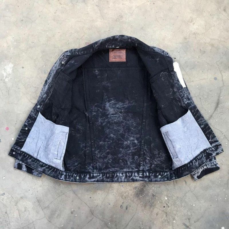 Jaket Jeans Sandwash Levis Ukuran L XL-5