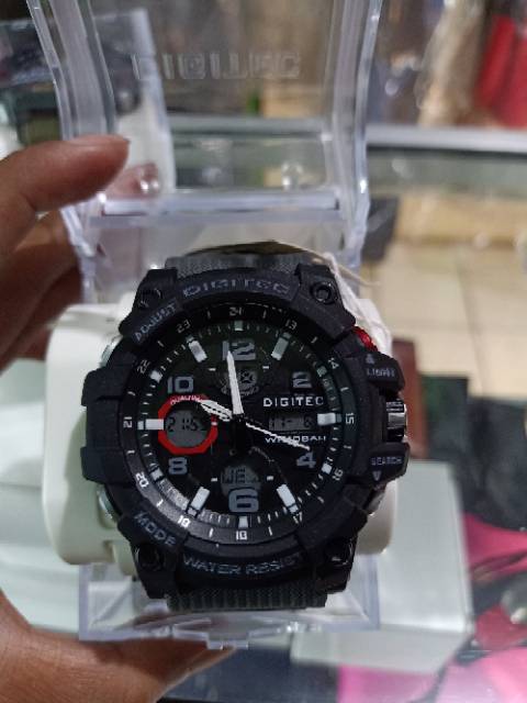 Jam tangan outdoor Digitec water resist double time