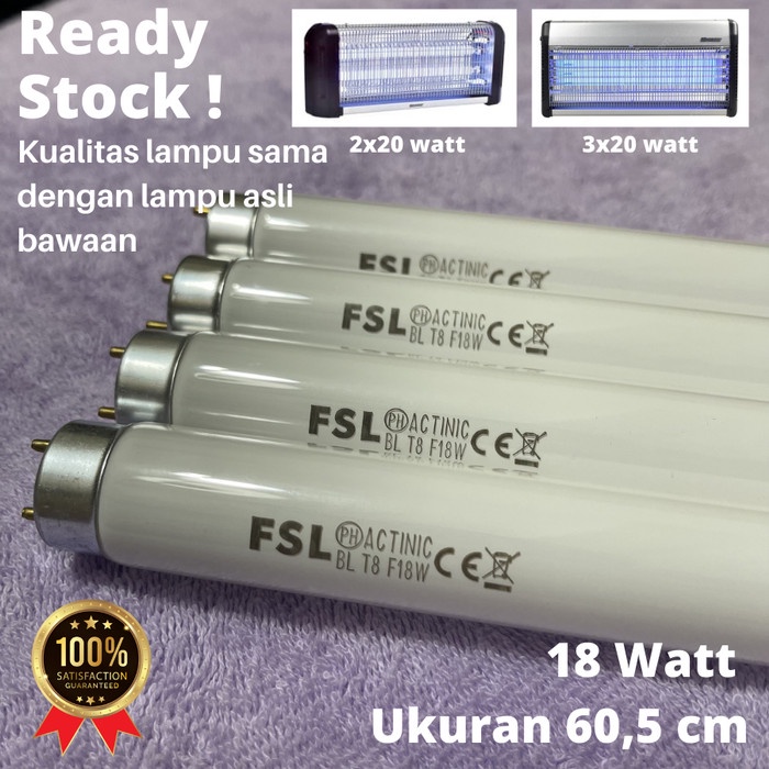 Lampu Perangkap Nyamuk 18/20 watt T8 FSL refill KRISBOW INSECT KILLER