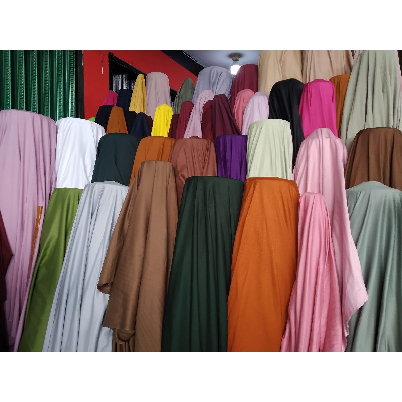 KAIN KATUN RAYON METERAN TWILL POLOS PREMIUM