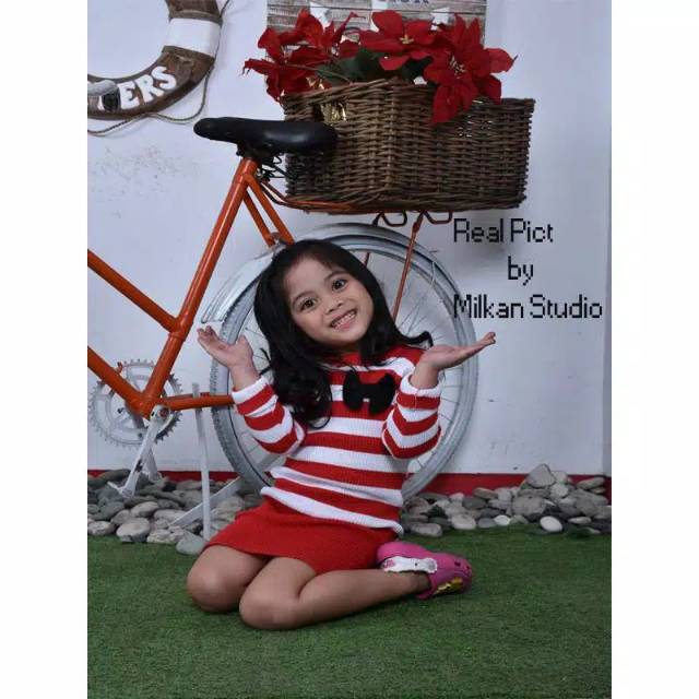 Baju Rajut Anak Khalila Stripe/ Dress Rajut Anak