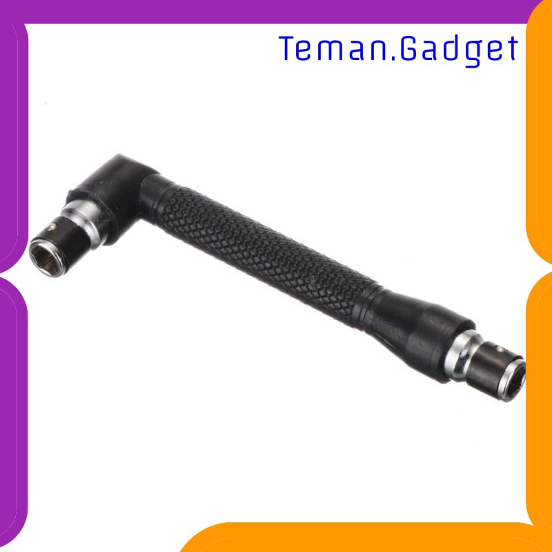 TG-DE407 KUNCI PAS DUAL HEAD SOCKET WRENCH 1/4 INCH 6.35MM L SHAPED - 3058