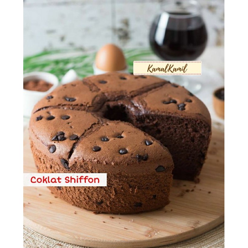 

CHIFFON CAKE CHOCOLATE CHOCOCIP