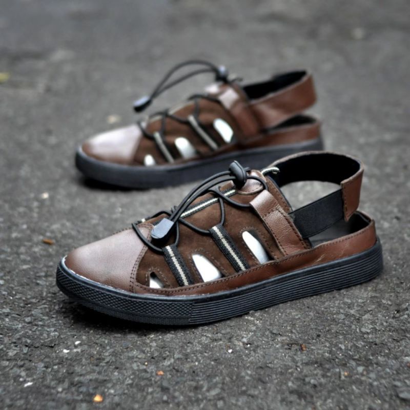 WARKA x Jaguar Sandal Gunung Original Flores - Sandal Slop Pria - Sandal Slide Kekinian Size 39-44