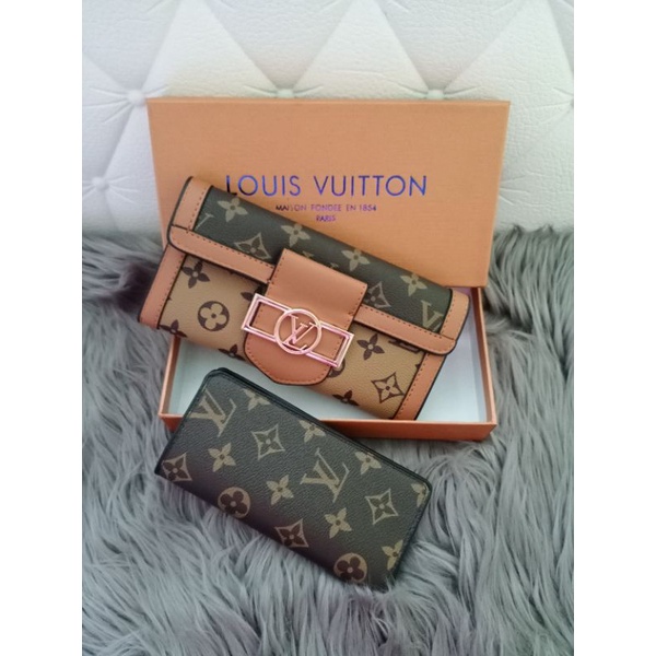 DOMPET LV DAUPHINE LIPAT PANJANG FREE BOX